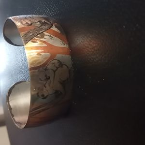 VINTAGE REED & AMP; BARTON DAMASCENE CUFF BRACELET KOALAS KOALA BEARS TRI-COLOR